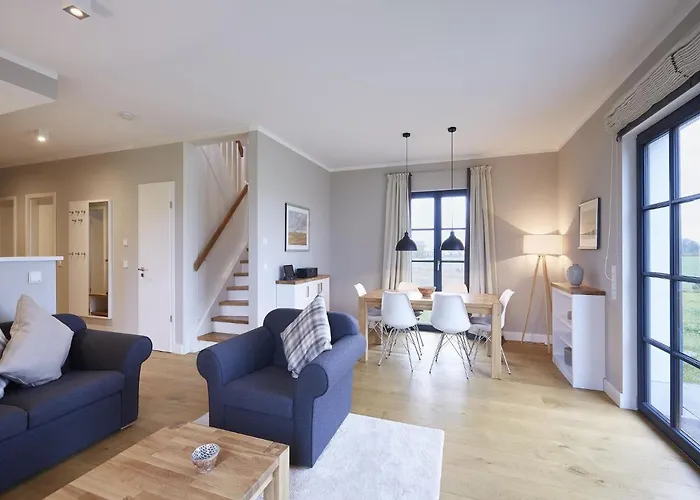 Reetland Am - Premium Reetdachvilla Mit 3 Schlafzimmern, Sauna Und Kamin F10 Dranske